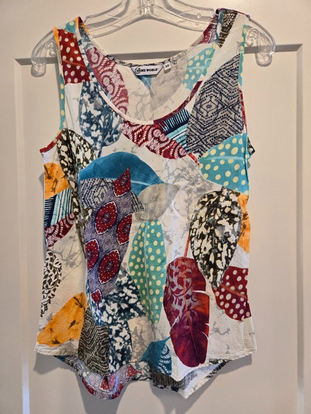 JAMS WORLD W655-SPEC SPECKLE SCOOP NECK SLEEVELESS TANK SIZE M - Picture 1 of 5
